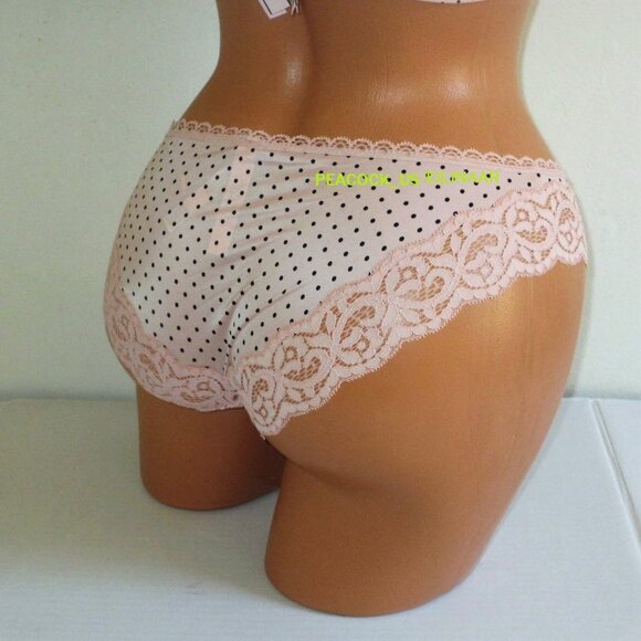 38DD/XL Victoria's Secret Body by Victoria Lined Demi Bra Set Bikini Peach Dot - Picture 3 of 11